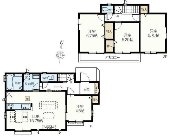 三郷市戸ケ崎5丁目　新築戸建　全10棟　I号棟の間取り|■マルチに使えるリビング横に＋1部屋を兼ね備えた4LDKの邸宅です