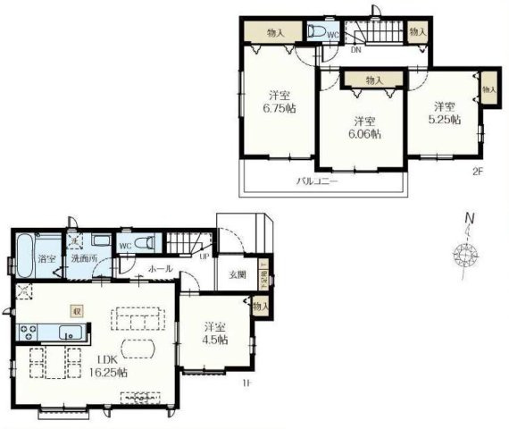三郷市戸ケ崎5丁目　新築戸建　全10棟　J号棟の間取り|■マルチに使えるリビング横に＋1部屋を兼ね備えた4LDKの邸宅です