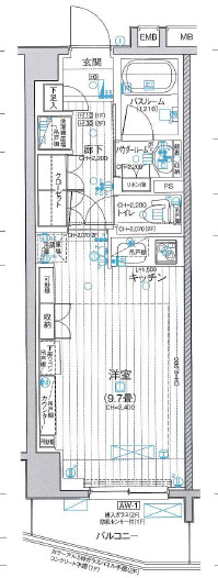 デュオステージ中落合の間取り