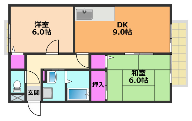 【間取り】 | ウエストコート | 間取り反転タイプ