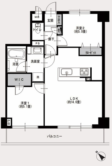 【間取り】 | マイキャッスル月島
