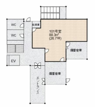 大津市馬場２丁目の店舗事務所の間取り