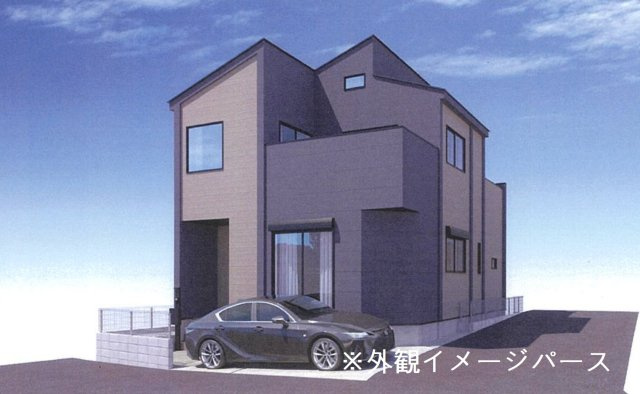 新築一戸建て　所沢市上安松の外観パース|外観イメージパース