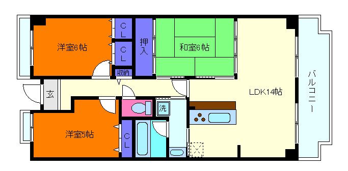 東灘コーストアヴェニュー参番館の間取り