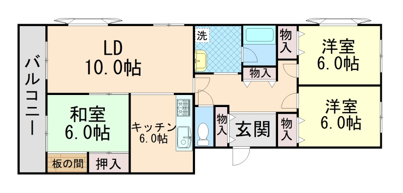 ハイツ仏天垣　の間取り