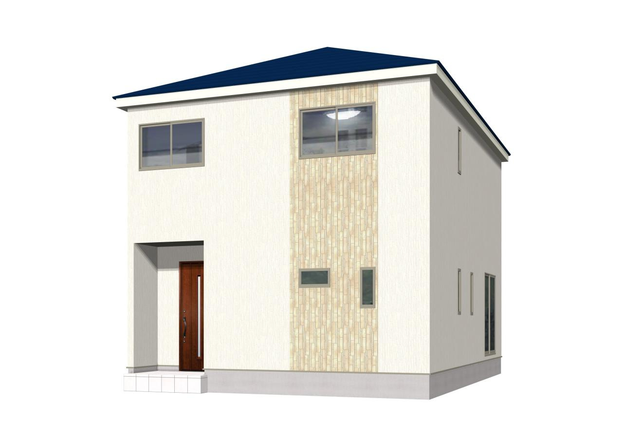 土佐山田町東本町1丁目-2号棟-新築戸建ての完成予想図|2号棟　外観の完成予想図です