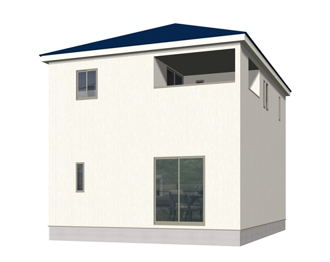 土佐山田町東本町1丁目-2号棟-新築戸建ての外観パース|2号棟　外観パースです