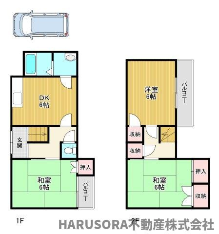 寝屋川市川勝町　２階建　オーナーチェンジの間取り