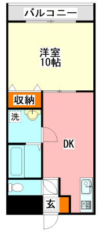 【間取り】 | レークサイドエクセル | 1DK×4戸