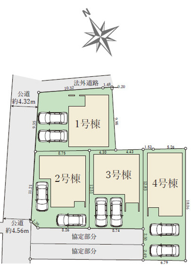【区画図】 | 姫路市飾磨区構１期（全4）1号棟 | 1号棟
