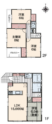 平塚市徳延　新築一戸建て　全3棟の間取り