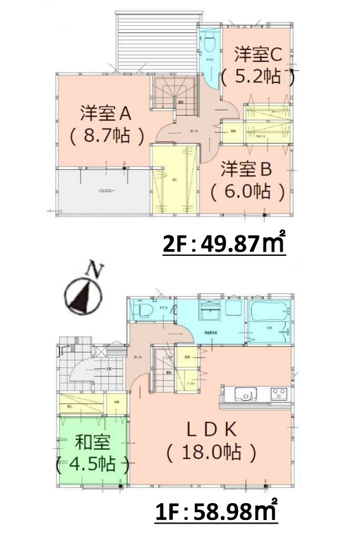 【間取り】 | 糟屋郡須恵町上須惠24期　3号棟（全3区画）【仲介手数料無料・0円】 | 平日、土日祝日もお好きな日時にご見学可能です。お気軽にお問合せ下さい。
