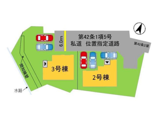 【区画図】 | 糟屋郡須恵町上須惠24期　3号棟（全3区画）【仲介手数料無料・0円】 | 区画図です。3号棟