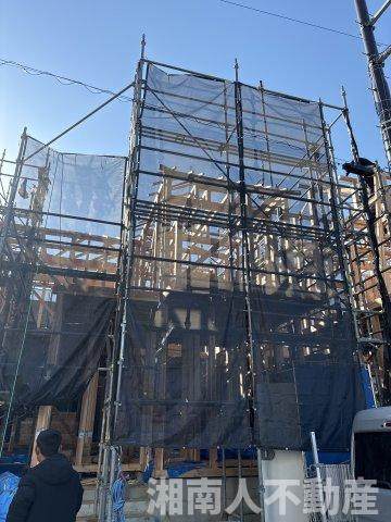 平塚市徳延　新築一戸建て　全3棟の外観|現在建築中です