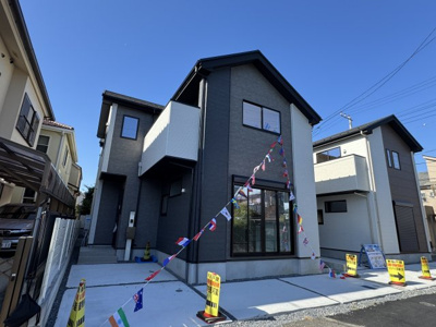 【外観】 | 市川市菅野５丁目新築戸建【菅野小学校：8分】 | 3号棟外観・完成済み内覧可能です！