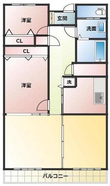 ローズハイツ芦屋の間取り|間取図