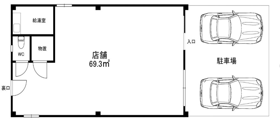 吉塚駅前テナントの間取り