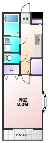 クラージュ高木 の間取り