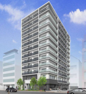 【外観パース】 | 京町堀ビューアパートメント　西船場小学校区