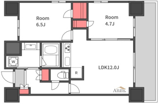 【間取り】 | 京町堀ビューアパートメント　西船場小学校区