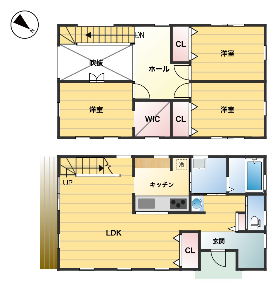 八戸市西白山台4丁目の間取り