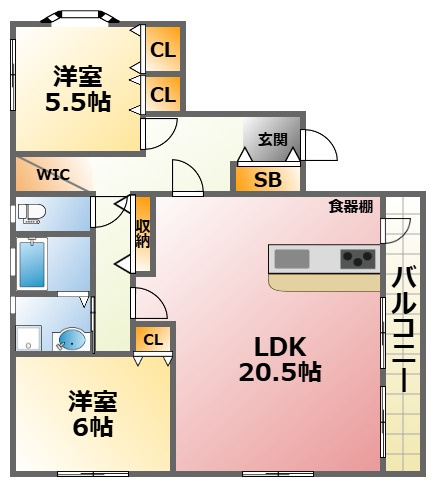 フェリッツ上甲子園の間取り