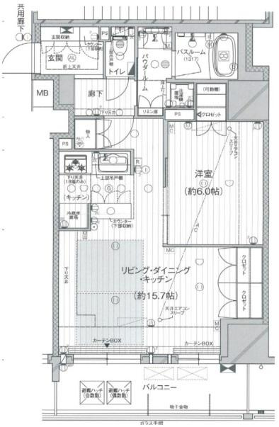 プレサンスレジェンド大阪新町タワーの間取り
