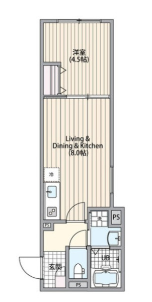 エルファーロ三軒茶屋Ⅵ　新築　敷金礼金0　三軒茶屋エリアの間取り