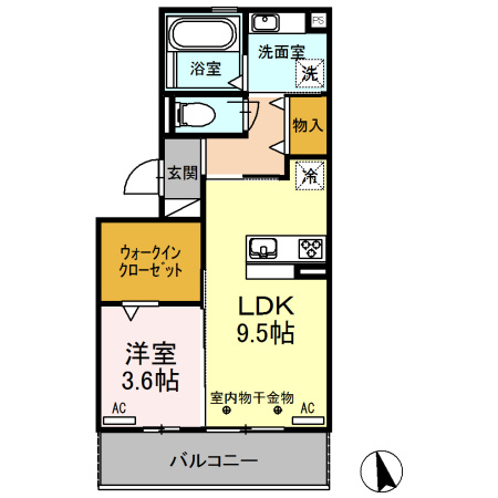 クリア　トゥレスＢＣ　Ｃ棟の間取り