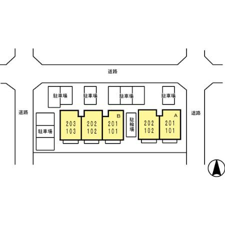 デルニエⅡ　Bの区画図
