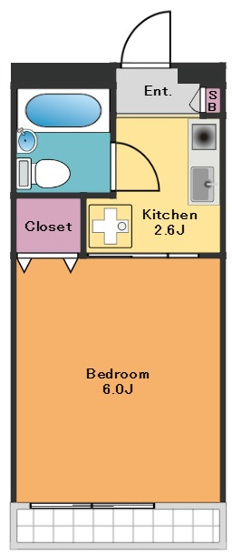 【間取り】 | コープ・オリンピア | 使いやすい形の洋室6畳。