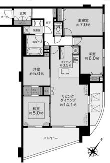 【間取り】 | ライフレビュー横浜関内スクエアⅡ