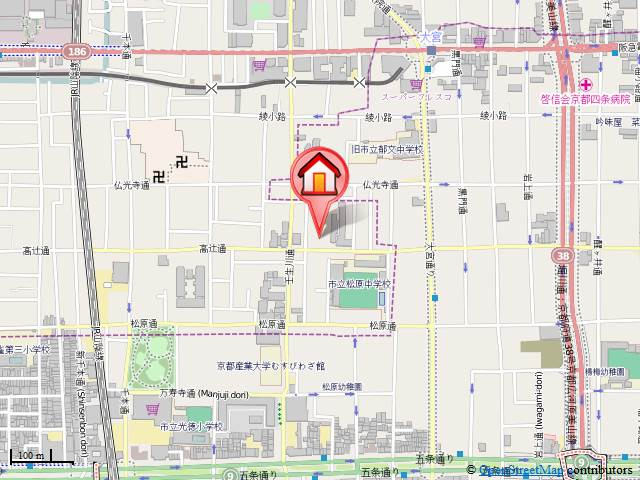 ウインドベル四条大宮の地図