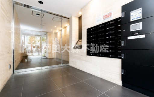 セジョリ蒲田Ⅱのエントランス|防犯カメラTVモニター付オートロック宅配BOXメールBOX管理人室！エントランス