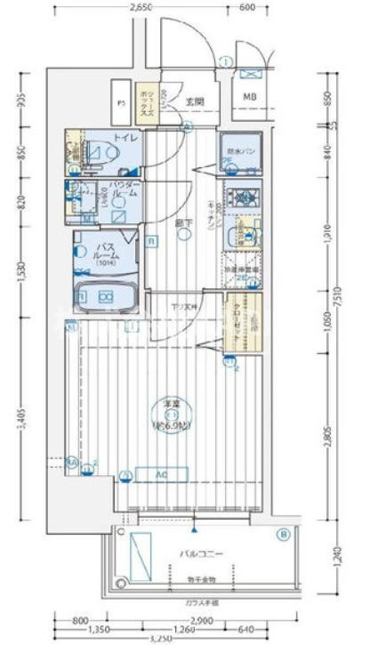 ゼオン大阪EASTの間取り