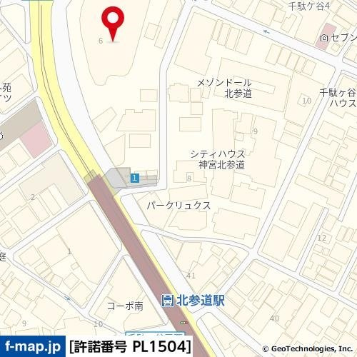 パークコート神宮北参道　ザ　タワーの地図