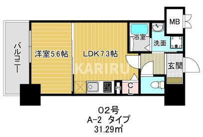 ふぁみ～ゆ巽東 の間取り