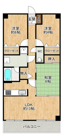 【間取り】 | サーパス神戸北