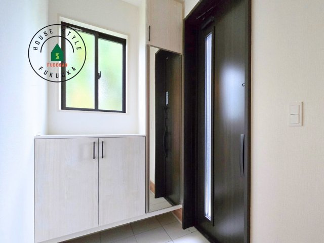 古賀市花見南3丁目第4-1棟（1号棟）の防犯設備|二重ロックでしっかり防犯対策ができます。