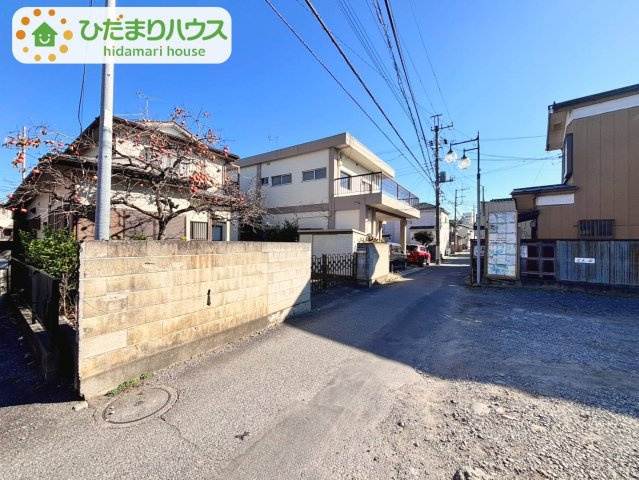 野田市野田　売地　52坪の前面道路含む現地写真|前面道路は4ｍ未満の為、セットバックが必要となります！！