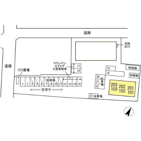 マウンテンスクエアの区画図