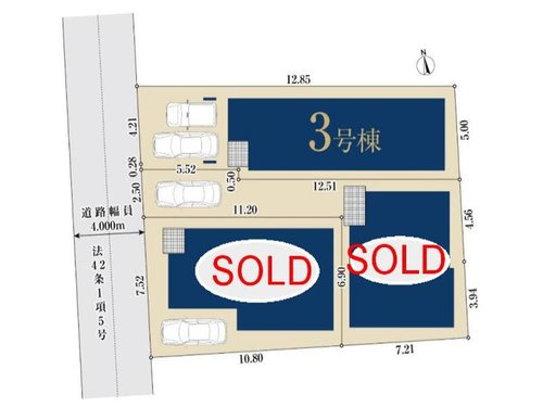 【MIRASUMO】小平市喜平町104③の区画図