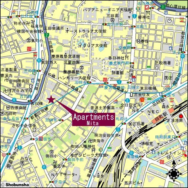 アパートメンツ三田の地図