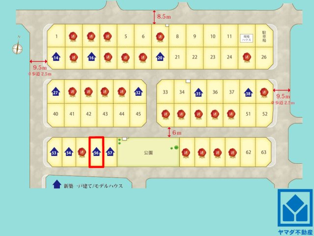 大津市大平１丁目　56号地の区画図