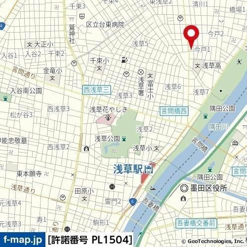 スパシエ　リーヴァ浅草の地図