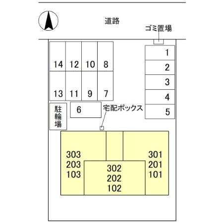 【区画図】 | La Maison天川原町一丁目　B棟