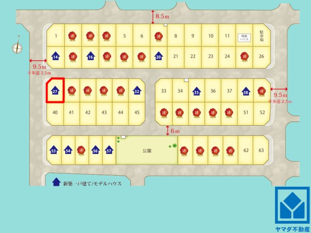 大津市大平１丁目　27号地の区画図