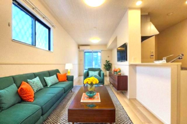 ノーブル柏Bの居間・リビング|CGで家具等を配置したもので、家具等は含まれません。※同施工会社、同型タイプです