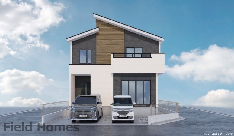 寒川町中瀬新築戸建て　1期1号棟の外観|外観イメージ「寒川町中瀬新築戸建て　1号棟」