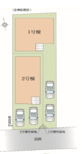 茅ヶ崎市東海岸南4丁目新築戸建て　1号棟の区画図|区画図「茅ヶ崎市東海岸南4丁目新築戸建て」